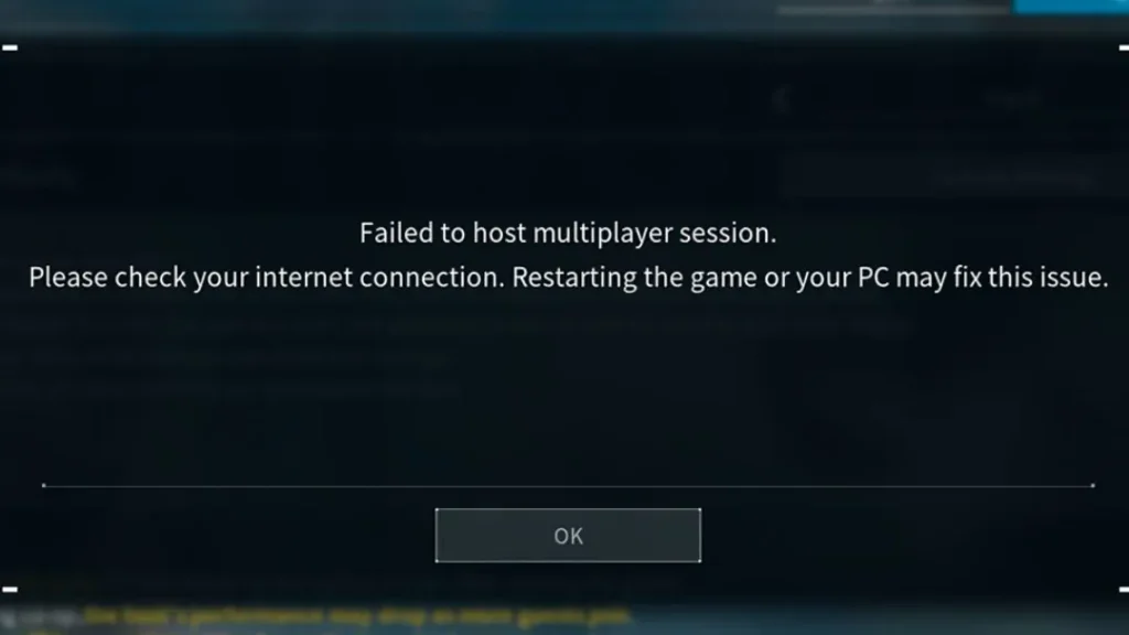 Fix Failed to Host Multiplayer Session in Palworld