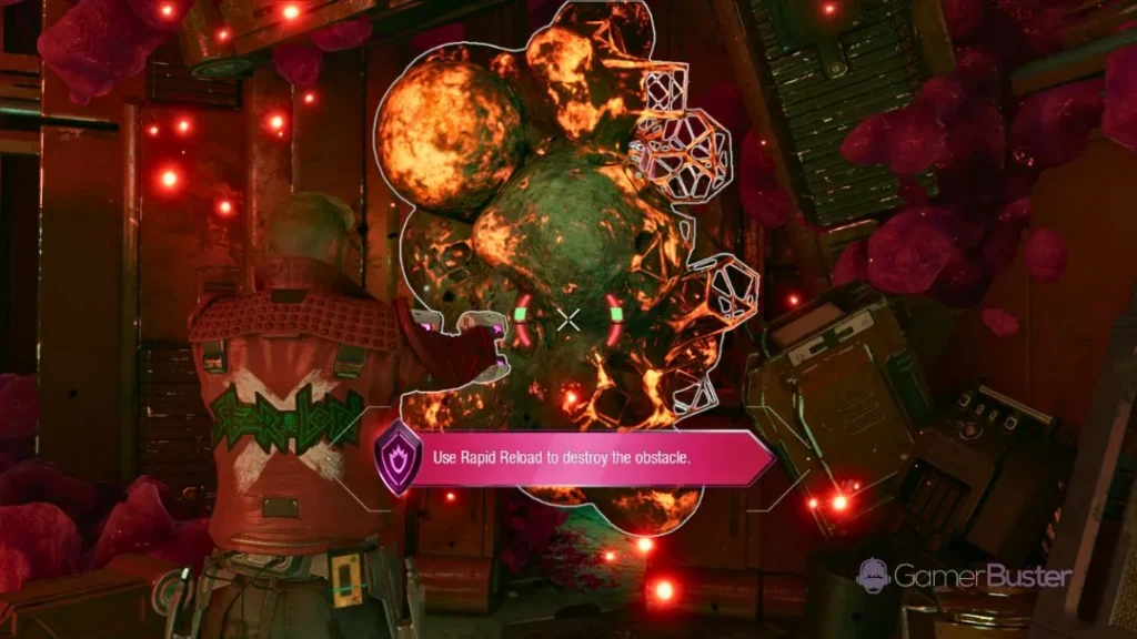Use Rapid Reload in GOTG to destroy the obstacle